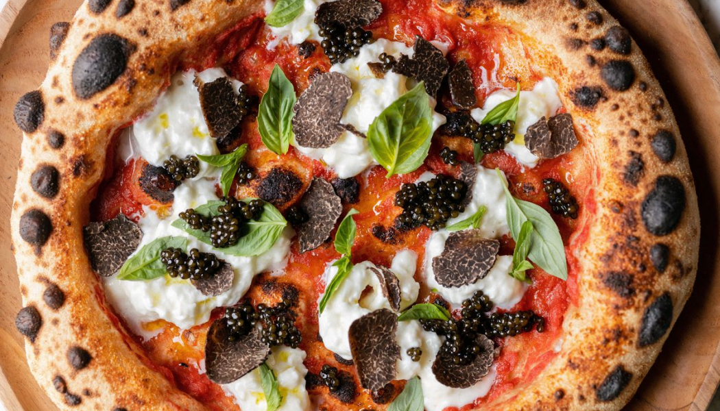 Bar Monette's Specialty Pizza - Stracciatella, Caviar, Black Truffle